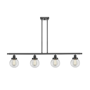 Beacon 4 Light Stem Hung Island 10 Inch Tall X 48 Inch Wide by Innovations - 916-4I-G20-6