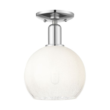 Brookhaven Globe 1 Light Semi Flush Mount 12.5 X 8 Inch Wide by Innovations - 716-1C-PC-G483-8OP