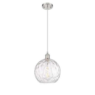 Athens Water Glass 100W 1 LED Cord Hung Mini Pendant 11.75 by Innovations - 516-1P-G1215-10-LED