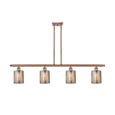 Cobbleskill 4 Light Stem Hung Island 9.5 and 48 Inch Wide by Innovations - 516-4I-G11