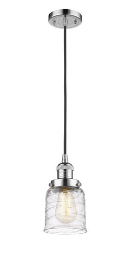 Bell 1 Light Cord hung Mini Pendant 8.88 Inch X 5 Inch Wide by Innovations - 201C-PC-G513