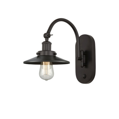 Railroad 1 Light Adjustable Swing Arm Wall Sconce 11X8 Inch by Innovations - 918-1W-M1-M7