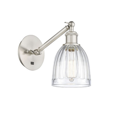 Brookfield 1 Light Adjustable Wall Sconce 9.38X5.75 Inch by Innovations - 317-1W-SN-G442