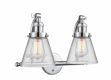 Cone 2 Light 6" Adjustable Bath Vanity 12 Inch and 18 Inch by Innovations - 515-2W-PC-G62