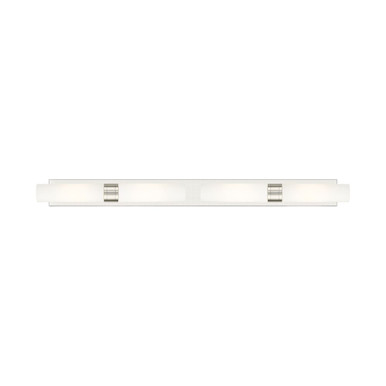 Boreas 4 Light Glass Bath Vanity 4.5 Inch X 50.75 Inch Wide by Innovations - 617L-4W-SN-G617-11WH