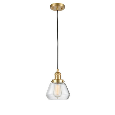 Fulton 100W 1 LED Cord Hung Mini Pendant 8.63 X 7 Inch Wide by Innovations - 201C-G17-LED