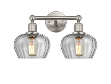 Fenton 2 Light Bath Vanity 9.75 Inch Tall and 15.5 Inch Wide by Innovations - 616-2W-SN-G92