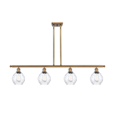 Waverly 100W 4 LED Stem Hung Island 9 Inch and 48 Inch Wide by Innovations - 516-4I-BB-G362-LED