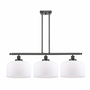 Bell 3 Light Stem hung Large Island 11 Inch Tall and 36 Inch by Innovations - 916-3I-OB-G71-L