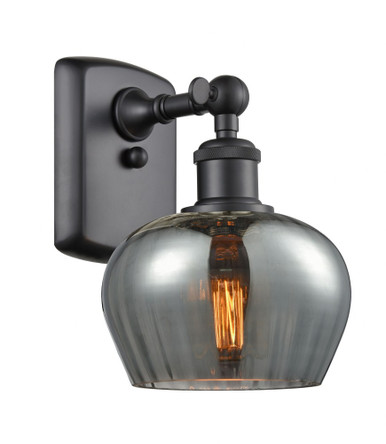 Fenton 1 Light Wall Sconce 8.5 Inch Tall and 6.5 Inch Wide by Innovations - 516-1W-BK-G93