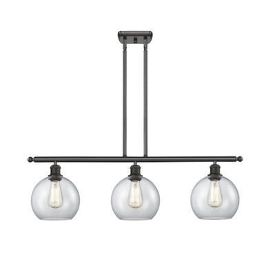 Athens 3 Light Stem Hung Island 10.5 Inch and 36 Inch Wide by Innovations - 516-3I-G12-8