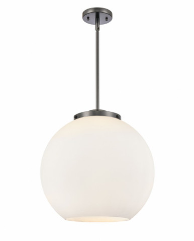 Athens 3 Light Stem Hung Pendant 16.38 X 15.75 Inch Wide by Innovations - 221-3S-BK-G121-16