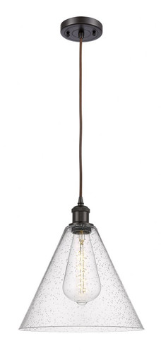 Berkshire Glass 1 Light Cord hung Mini Pendant 13 X 12 by Innovations - 516-1P-OB-GBC-124