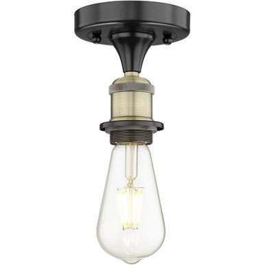 Bare Bulb 1 Light Semi Flush Mount 5 Inch and 4.5 Inch Wide by Innovations - 616-1F