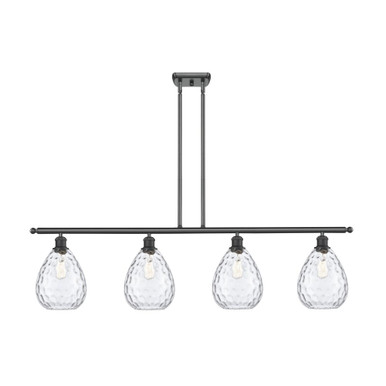 Waverly 100W 4 LED Stem Hung Island 12.5 and 48 Inch Wide by Innovations - 516-4I-BK-G372-LED