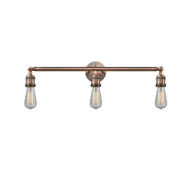 Bare Bulb 3 Light Bath Vanity 6.25 Inch Tall X 30 Inch Wide by Innovations - 205