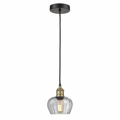 Fenton 1 Light Cord Down Mini Pendant 7.5 and 6.5 Inch Wide by Innovations - 616-1P-BAB-G92