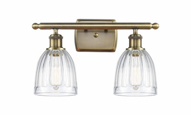 Brookfield 2 Light Bath Vanity 10.38 and 15.75 Inch Wide by Innovations - 516-2W-AB-G442