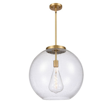 Athens 100W 1 LED Stem Hung Pendant 18 X 17.75 Inch Wide by Innovations - 221-1S-G12-18-LED
