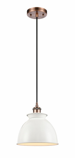 Adirondack 1 Light Industrial Cord Hung Small Pendant by Innovations - 516-1P-AC-M14-W