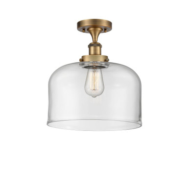 Bell 1 Light Semi Flush Mount 13 Inch Tall and 12 Inch Wide by Innovations - 916-1C-G7-L