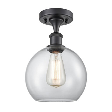 Athens 1 Light Semi Flush Mount 11.25 Inch and 8 Inch Wide by Innovations - 516-1C-G12