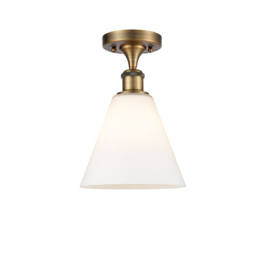 Berkshire Glass 1 Light Semi Flush Mount 11.25X8 Inch Wide by Innovations - 516-1C-GBC-8