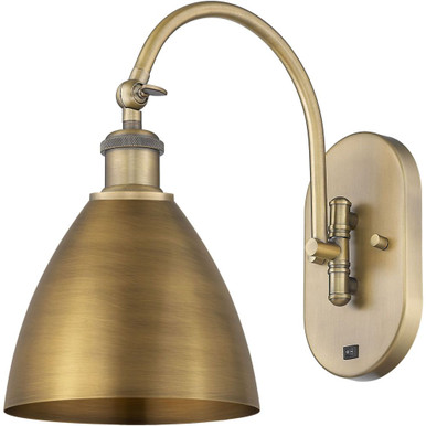 Bristol 1 Light Adjustable Swing Arm Wall Sconce 13 X 7.5 by Innovations - 518-1W-MBD-75