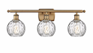 Athens Water Glass 3 Light Vanity Light 26 Inch Wide by Innovations - 516-3W-BB-G1215-6