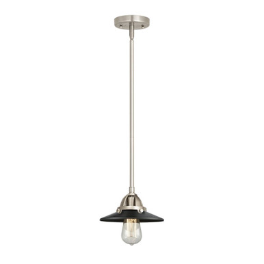Railroad 100W 1 LED Stem Hung Mini Pendant 4.75X8 Inch Wide by Innovations - 288-1S-M1-M7-LED