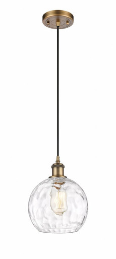 Athens Water Glass 1 Light Cord Hung Mini Pendant 10 X 8 by Innovations - 516-1P-BB-G1215-8