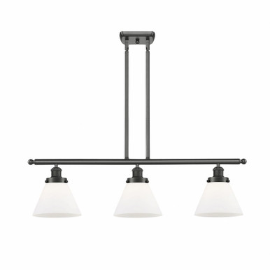 Cone 3 Light Stem Hung Island 11 Inch Tall and 36 Inch Wide by Innovations - 916-3I-OB-G41