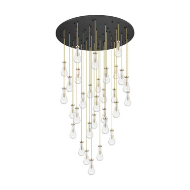 Owego 31 Light 5" Multi Pendant 85.5 Inch X 60.13 Inch Wide by Innovations - 160BK-451-1P-CB-G451-5CL