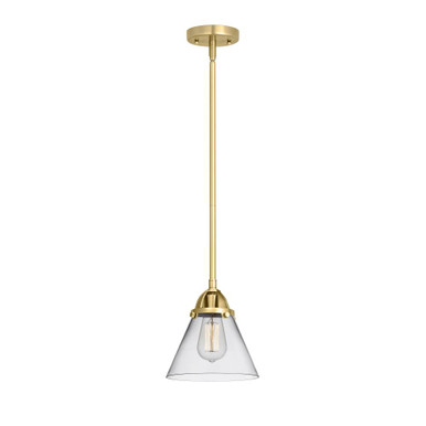 Cone 100W 1 LED Stem Hung Mini Pendant 8.75 X 7.75 Inch Wide by Innovations - 288-1S-SG-G42-LED