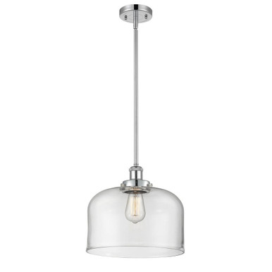 Bell 1 Light Mini Pendant 10 Inch Tall and 12 Inch Wide by Innovations - 916-1S-PC-G72-L