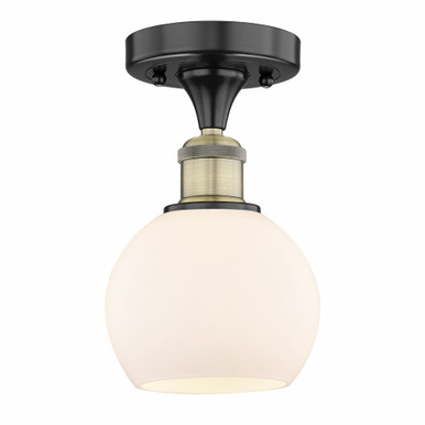 Athens 1 Light Semi Flush Mount 9.88 Inch and 5.88 Inch Wide by Innovations - 616-1F-BAB-G121-6