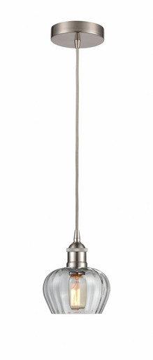 Fenton 1 Light Cord Down Mini Pendant 7.5 and 6.5 Inch Wide by Innovations - 616-1P-SN-G92