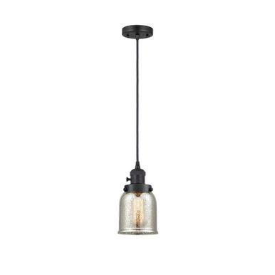 Bell 1 Light Cord Hung Down Mini Pendant 8.88 Inch X 5 Inch by Innovations - 201CSW-BK-G58