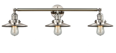 Railroad 3 Light Vanity Light 32 Inch Wide by Innovations - 205-PN-M1