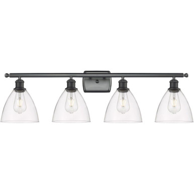 Bristol 100W 4 LED Glass Bath Vanity 10.5 and 37.5 Inch Wide by Innovations - 516-4W-GBD-75-LED