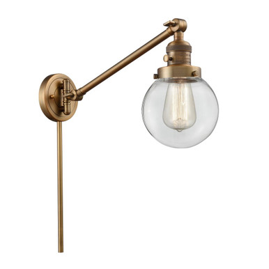 Beacon 1 Light Adjustable Swing Arm Wall Sconce 25X 6 by Innovations - 237-G20-6