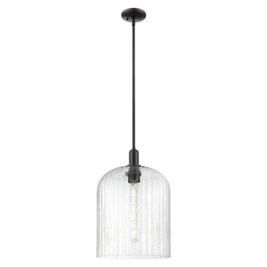 Bridal Veil 1 Light Mini Pendant 18.13 Inch and 12 Inch Wide by Innovations - 716-1S-BK-G559-12SDY