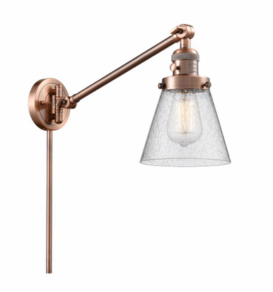 Cone 1 Light Adjustable Swing Arm Wall Sconce 25 X 6.25 Inch by Innovations - 237-AC-G64
