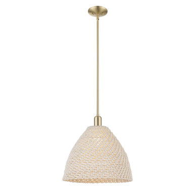 Bristol Natural 1 Light Mini Pendant 16 and 15.75 Inch Wide by Innovations - 716-1S-CB-NBD-16-NAT