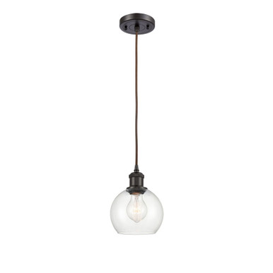 Athens 100W 1 LED Cord Hung Mini Pendant 7.88 InchX5.88 Inch by Innovations - 516-1P-G12-6-LED