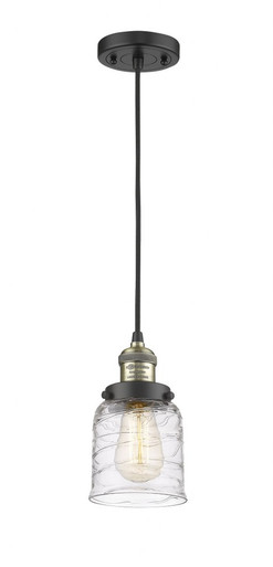 Bell 1 Light Cord hung Mini Pendant 8.88 Inch X 5 Inch Wide by Innovations - 201C-BAB-G513