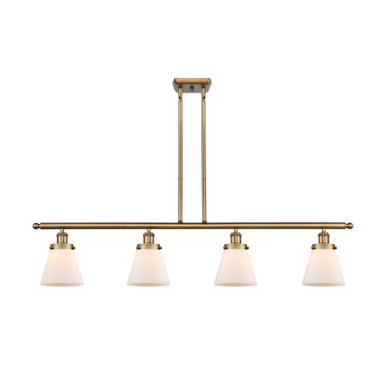 Cone 100W 4 LED 6" Stem Hung Island 10 Inch Tall X 48 Inch by Innovations - 916-4I-BB-G61-LED