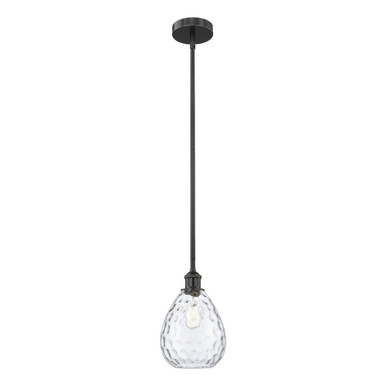 Waverly 1 Light Stem Hung Mini Pendant 11.5 and 8 Inch Wide by Innovations - 616-1S-BK-G372