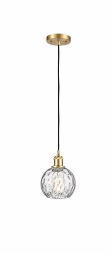 Athens Water Glass 1 Light Cord Hung Mini Pendant 8 X 6 by Innovations - 516-1P-SG-G1215-6