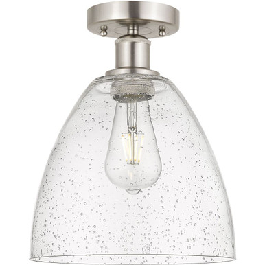 Bristol 1 Light Glass Semi Flush Mount 13.13 and 9 Inch Wide by Innovations - 616-1F-GBD-9